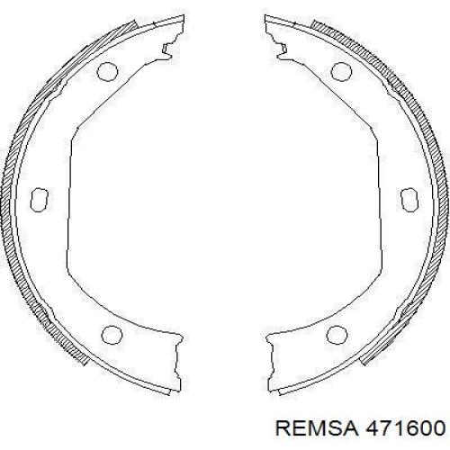 Juego de zapatas de frenos, freno de estacionamiento 471600 Remsa