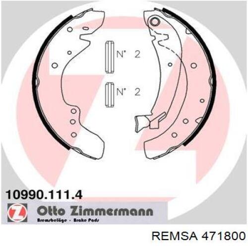 Задние барабанные колодки 471800 Remsa