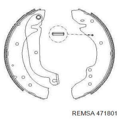 Задние барабанные колодки 471801 Remsa