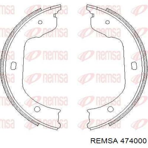 Juego de zapatas de frenos, freno de estacionamiento 474000 Remsa
