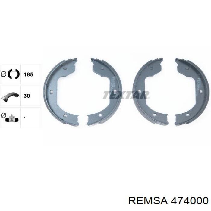 Тормозные колодки стояночного тормоза Remsa 474000 цена, от 22.82 USD