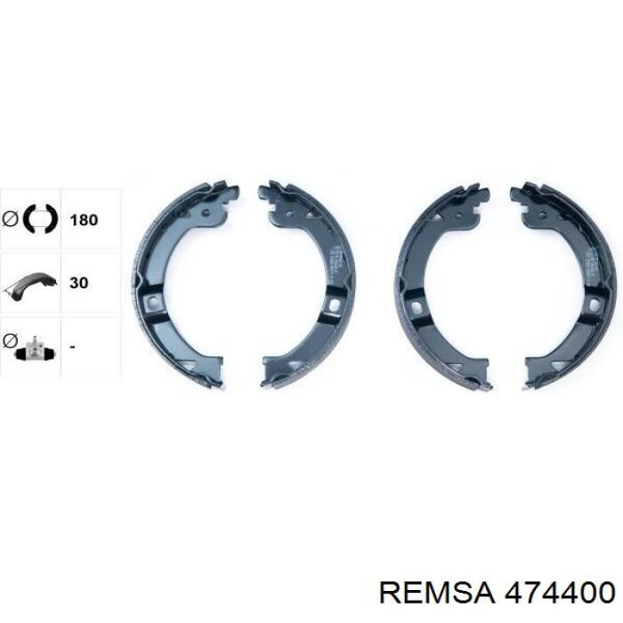 Тормозные колодки стояночного тормоза Remsa 474400 цена, от 24.46 USD