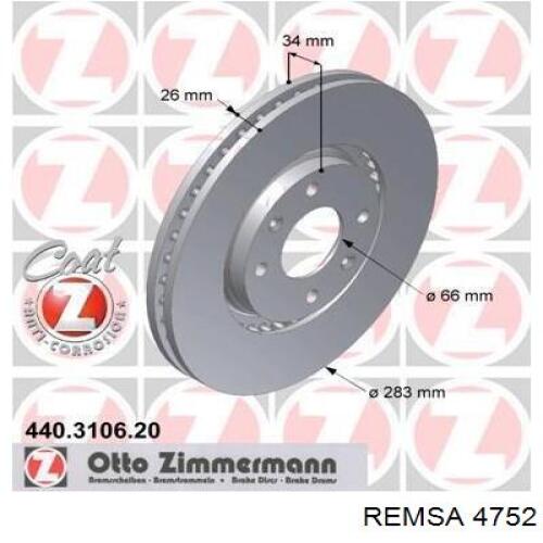 Передние тормозные колодки 4752 Remsa