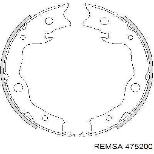 Колодки ручника/стоянкового гальма 475200 Remsa