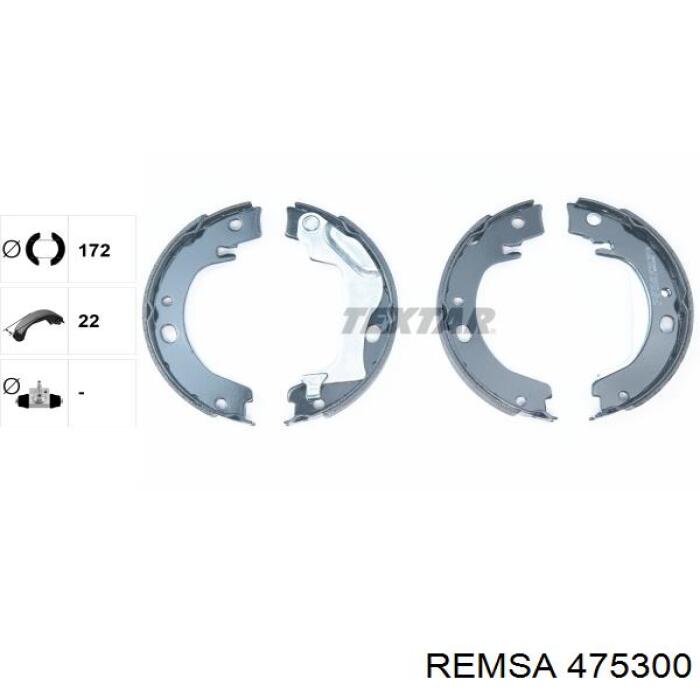 Тормоза рабочие задние ножные и тормозные барабаны Remsa 475300 цена, от 25.29 USD
