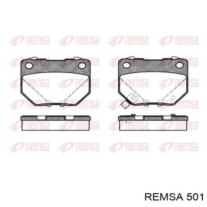 Задние тормозные колодки 501 Remsa