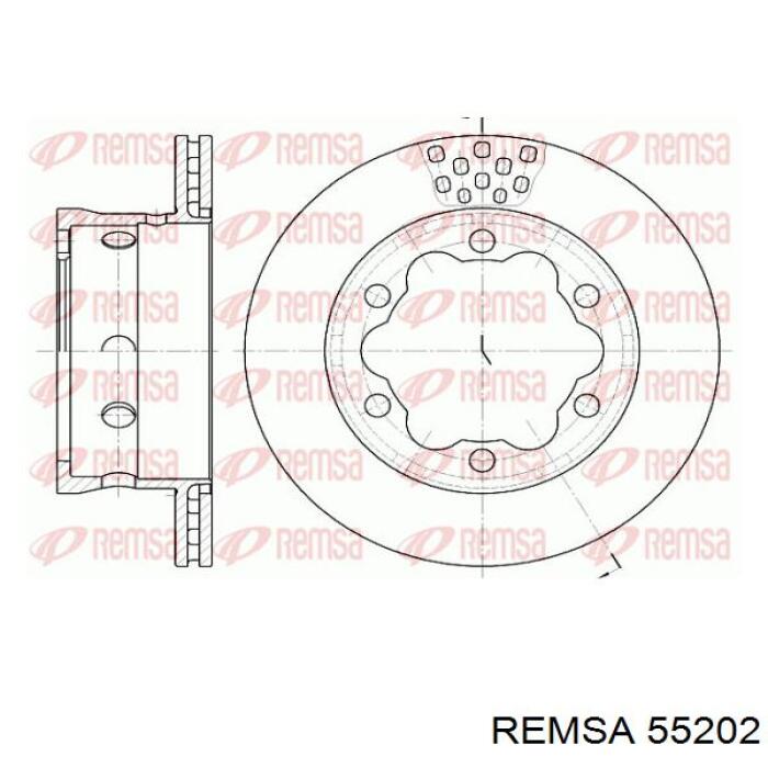 55202 Remsa колодки тормозные передние дисковые