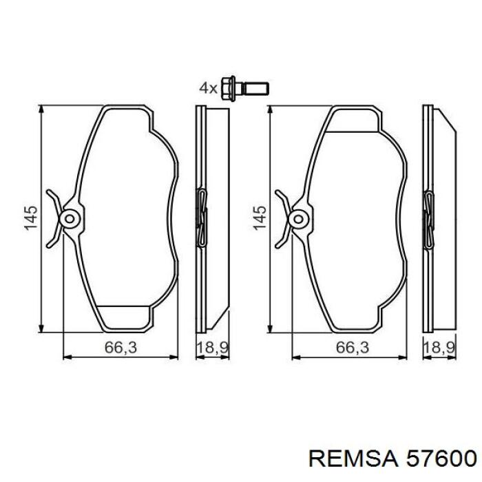Колодки Remsa 57600 цена, от 35.22 USD