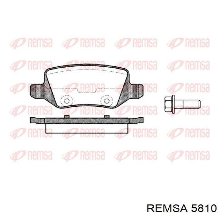 Передние тормозные колодки 5810 Remsa