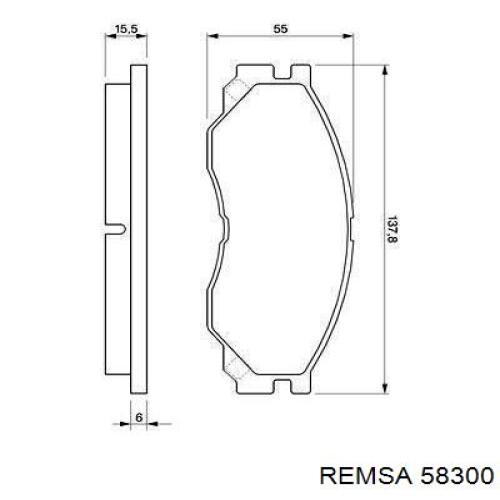 58300 Remsa Колодки передние