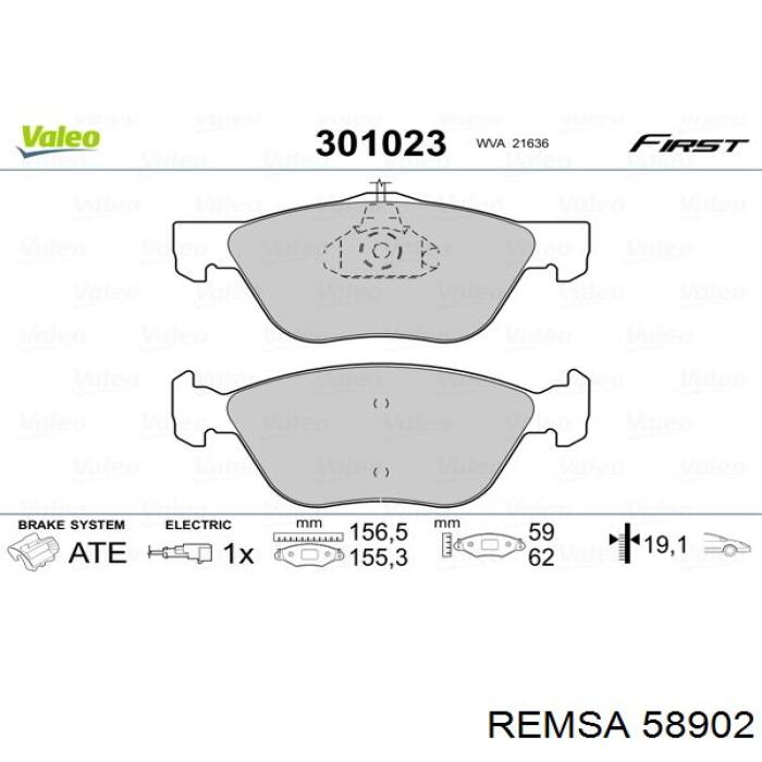 Колодки Remsa 58902 цена, от 35.36 USD