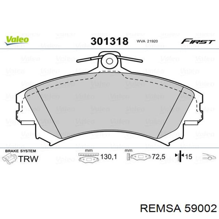 Колодки Remsa 59002 цена, от 16.47 USD