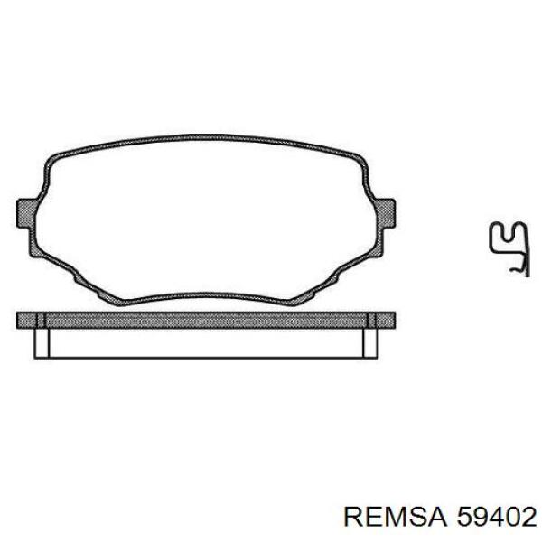 59402 Remsa колодки тормозные передние дисковые
