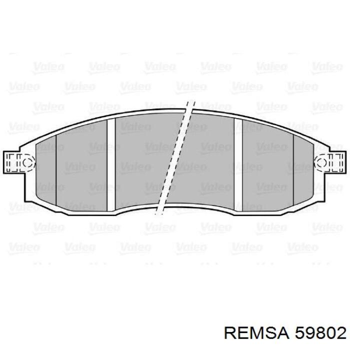 59802 Remsa передние тормозные колодки