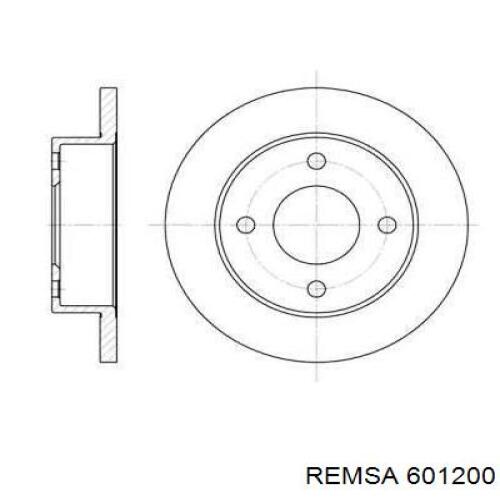 Передние тормозные диски 601200 Remsa