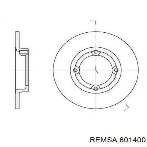 Передние тормозные диски 601400 Remsa