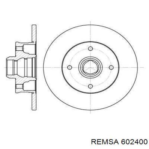 Купить 602400 Remsa Диск тормозной задний