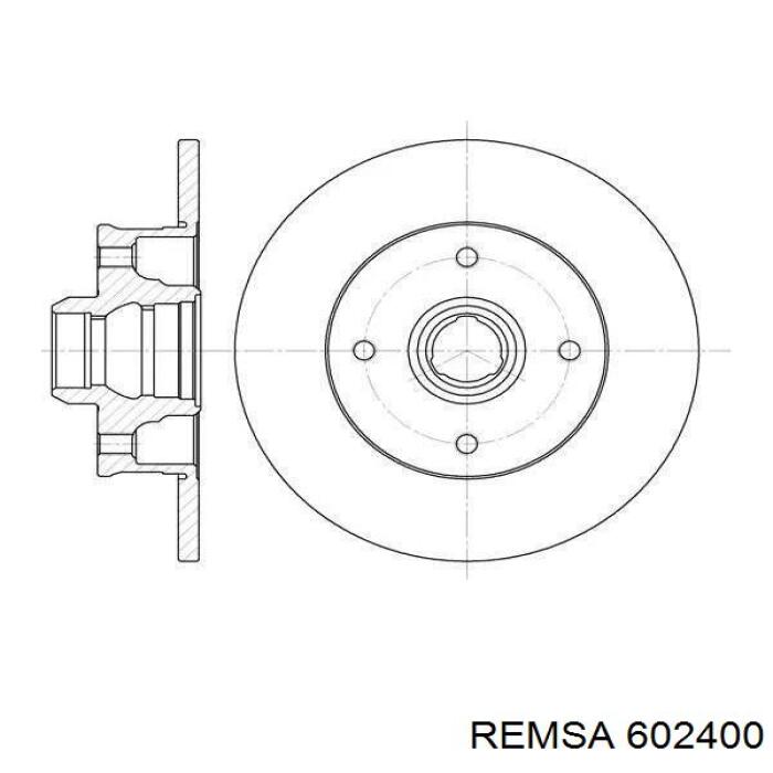 602400 Remsa диск тормозной задний