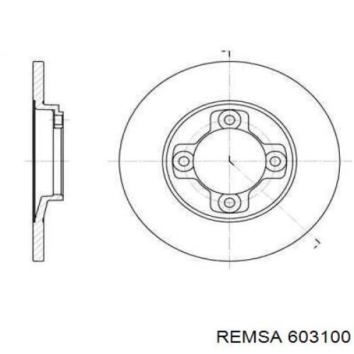 Передние тормозные диски 603100 Remsa