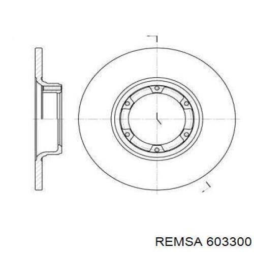 Передние тормозные диски 603300 Remsa