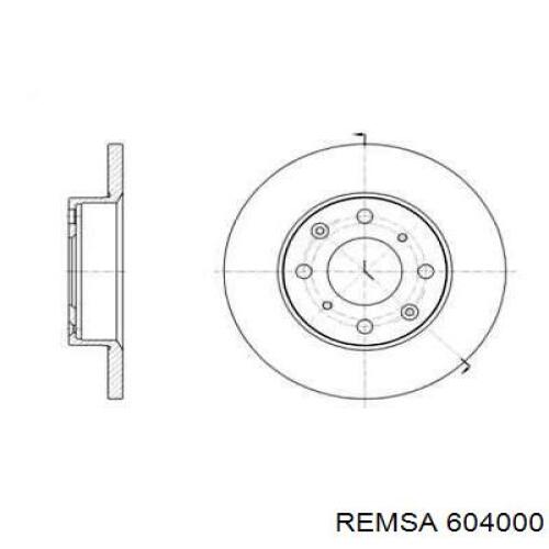 Передние тормозные диски 604000 Remsa