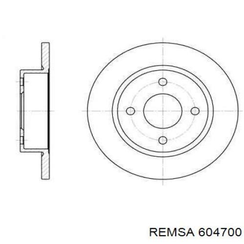 Передние тормозные диски 604700 Remsa