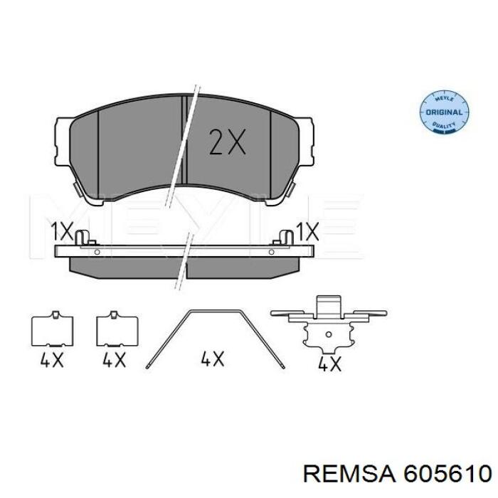 Передние тормозные диски 605610 Remsa