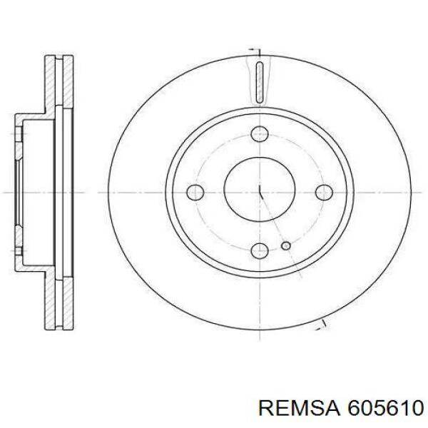 605610 Remsa Диск тормозной передний