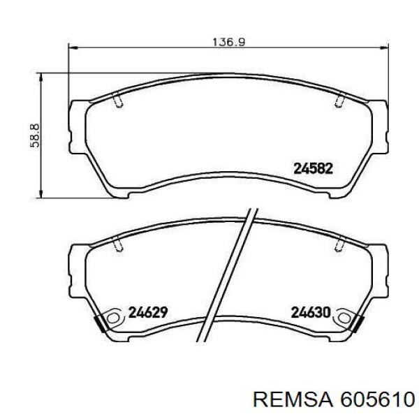 Передний тормозной диск Remsa 605610