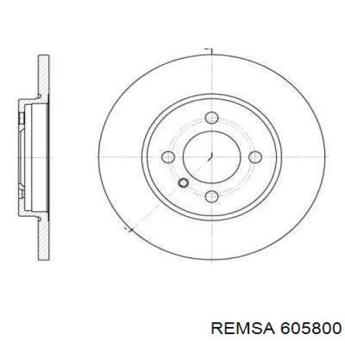 Передние тормозные диски 605800 Remsa