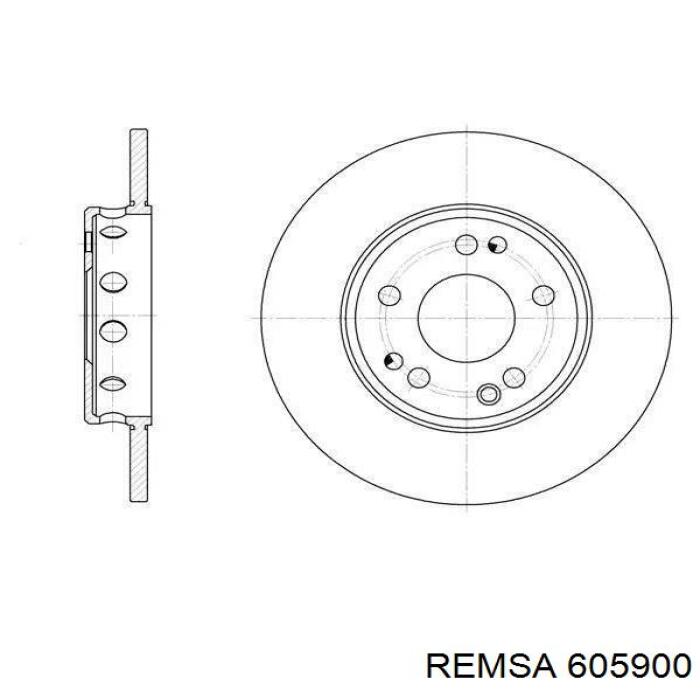 Диск тормозной передний Remsa 605900