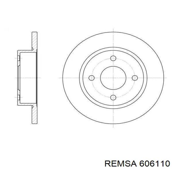 Передние тормозные диски 606110 Remsa