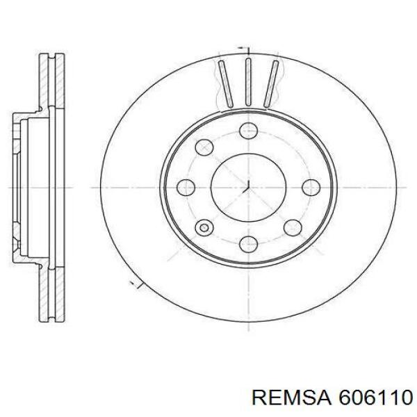 6061.10 Remsa диск тормозной передний