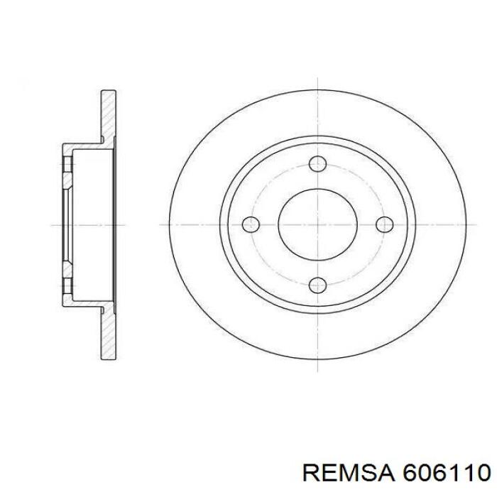 Передний тормозной диск Remsa 606110