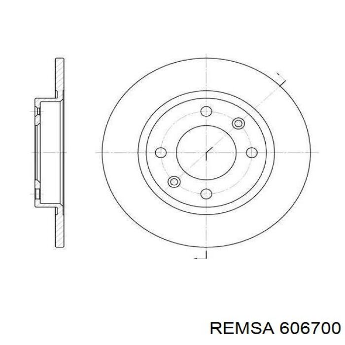 606700 Remsa Диск тормозной передний