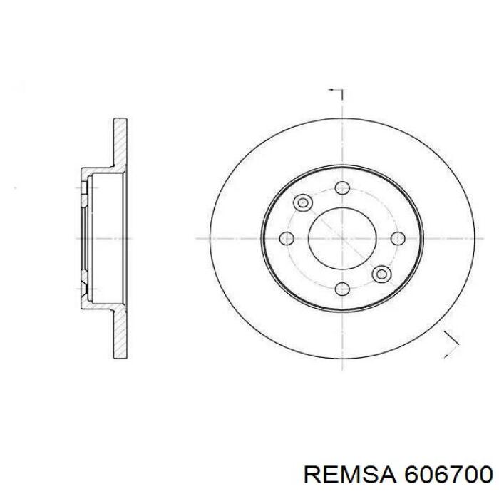 6067.00 Remsa диск тормозной передний