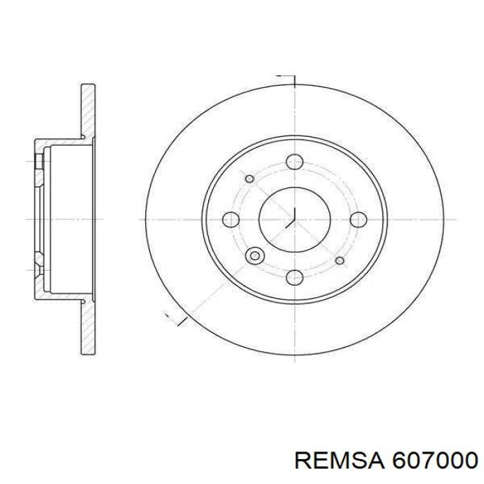 Передний тормозной диск Remsa 607000