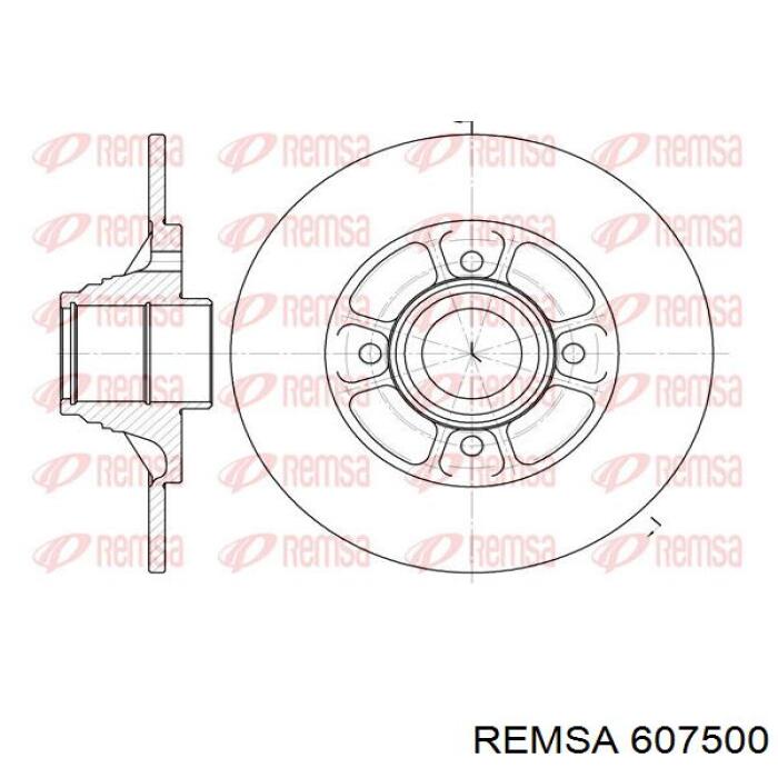 Тормозные диски 607500 Remsa