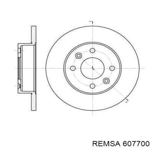 Передние тормозные диски 607700 Remsa