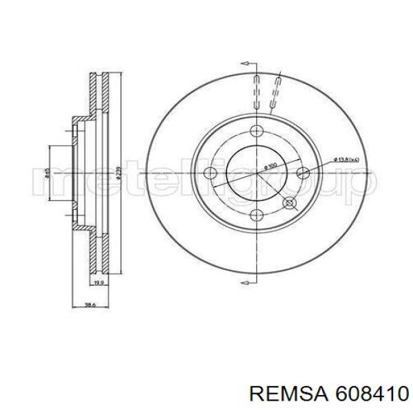 Тормоз дисковый передний Remsa 608410 цена, от 24.22 USD