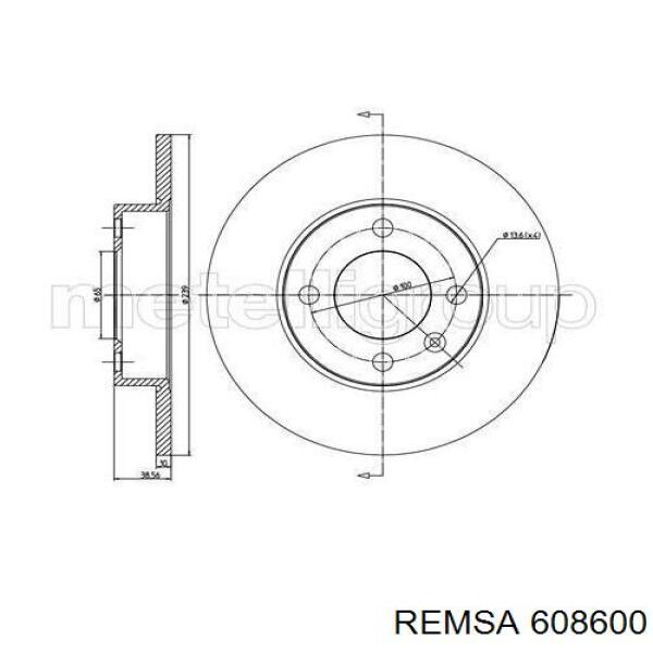 Тормоз дисковый передний Remsa 608600 цена, от 15.84 USD