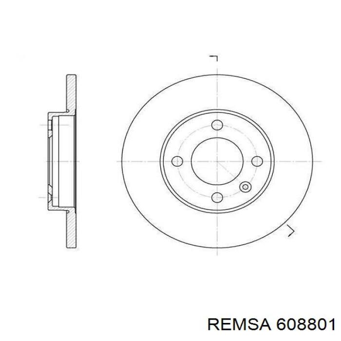 Передние тормозные диски 608801 Remsa