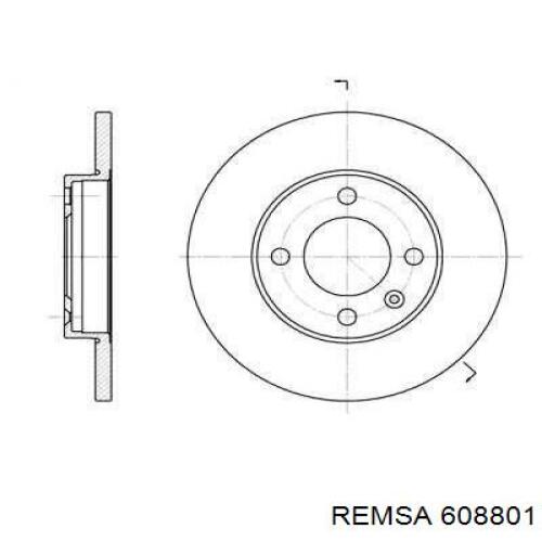 Freno de disco delantero 608801 Remsa