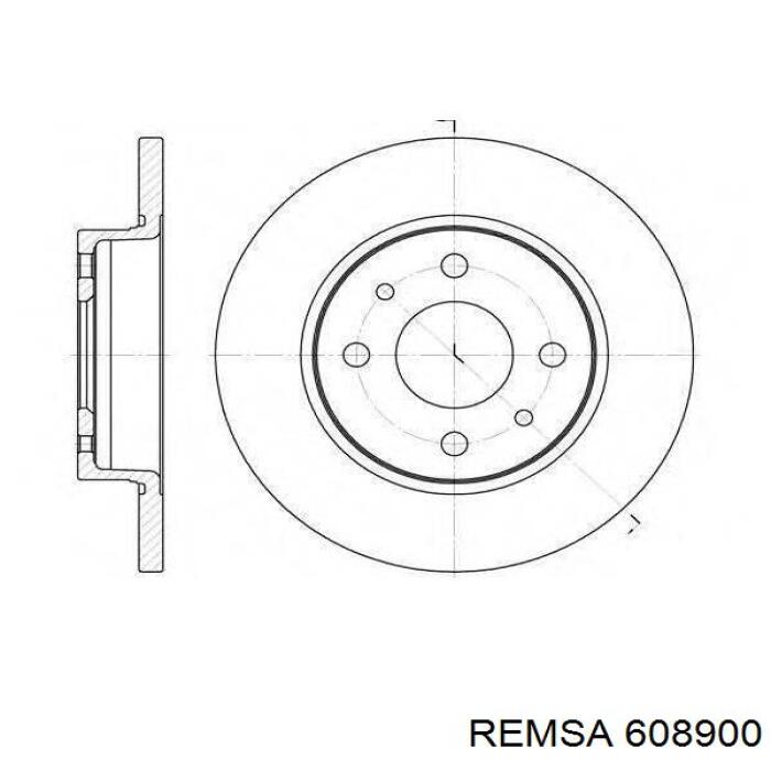 Передние тормозные диски 608900 Remsa