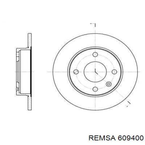 Передние тормозные диски 609400 Remsa