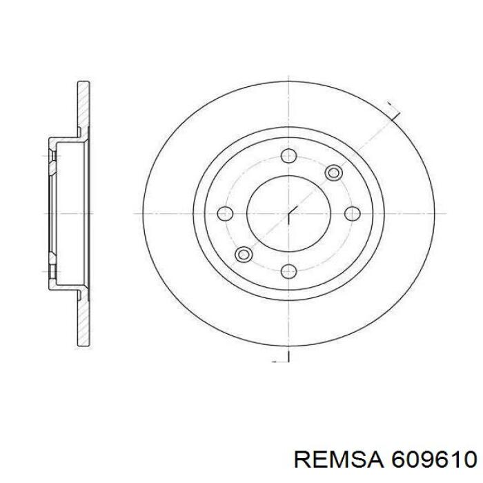 609610 Remsa Диск тормозной передний