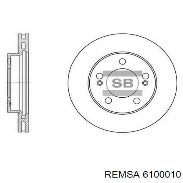 Передние тормозные диски 6100010 Remsa