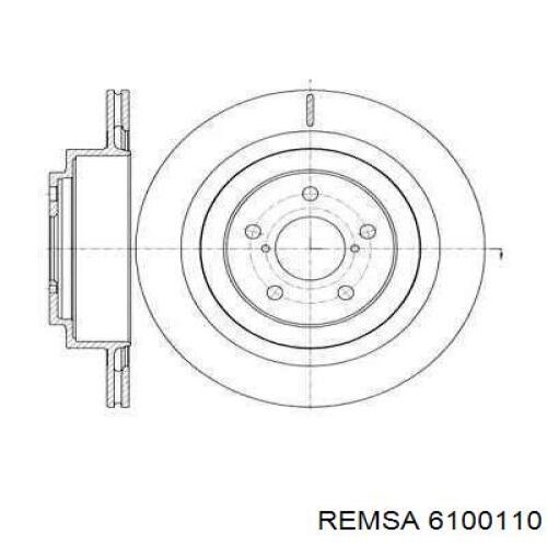 6100110 Remsa диск тормозной задний