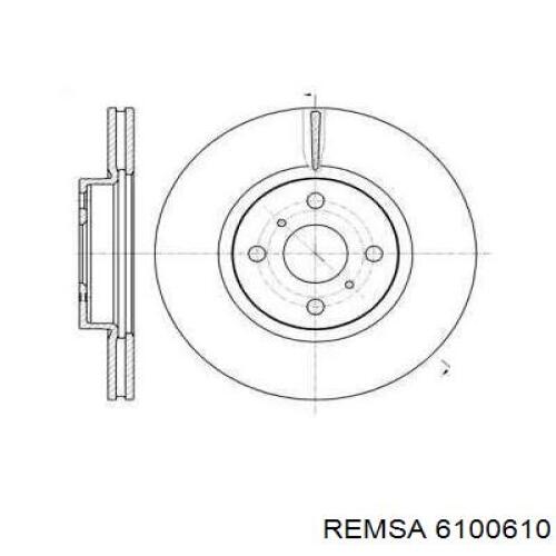 Передние тормозные диски 6100610 Remsa