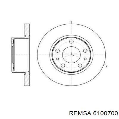 6100700 Remsa диск тормозной передний